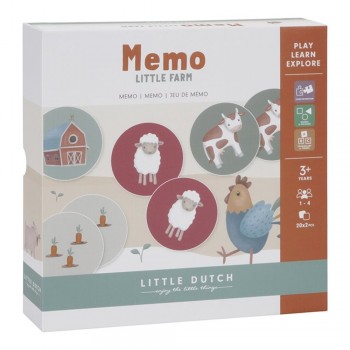 Joc de memorie din carton FSC - Little Farm - Little Dutch Joc de memorie din carton FSC - Little Farm - Little Dutch