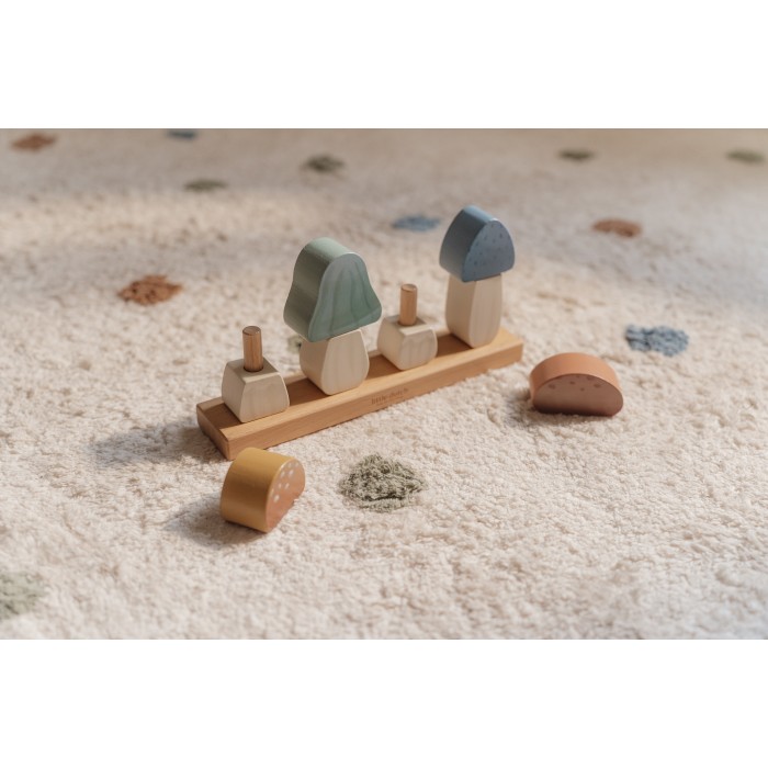 Jucarie din lemn FSC pentru stivuire - Ciupercute - Forest Friends - Little Dutch