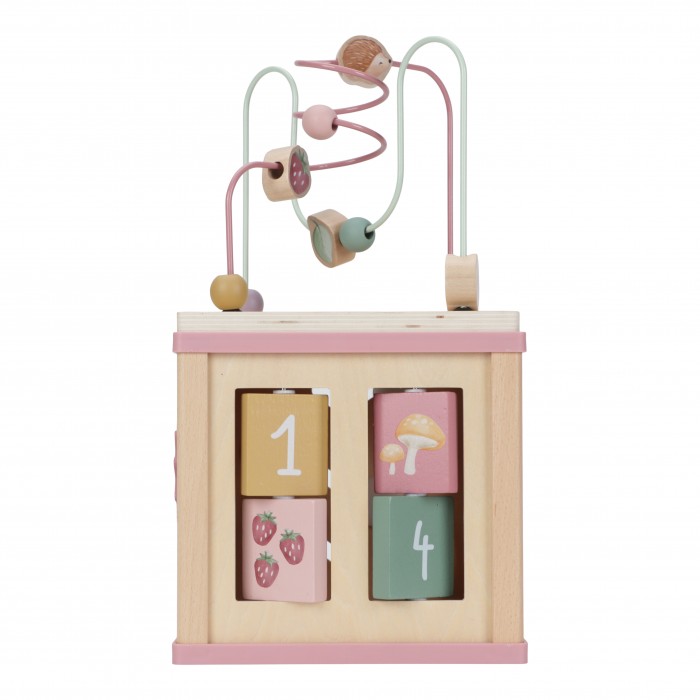 Jucarie din lemn FSC - Cub cu Activitati - Fairy Garden - Little Dutch