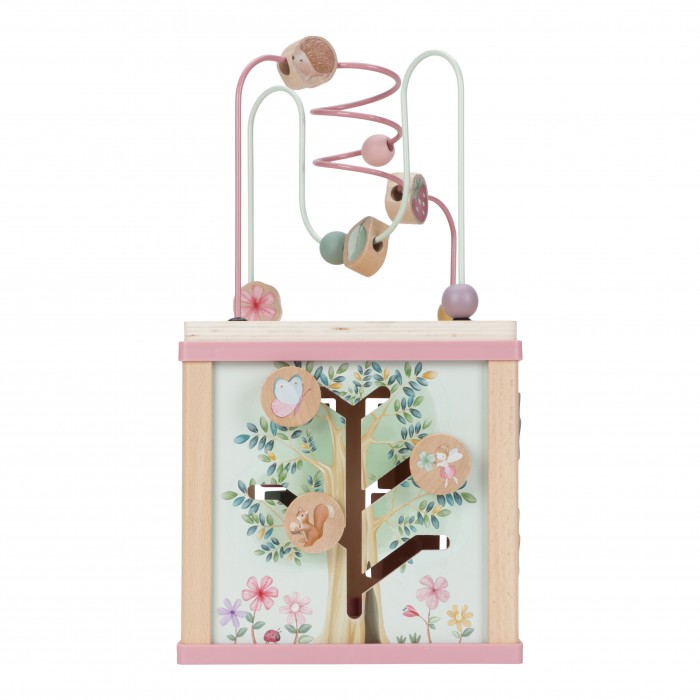 Jucarie din lemn FSC - Cub cu Activitati - Fairy Garden - Little Dutch