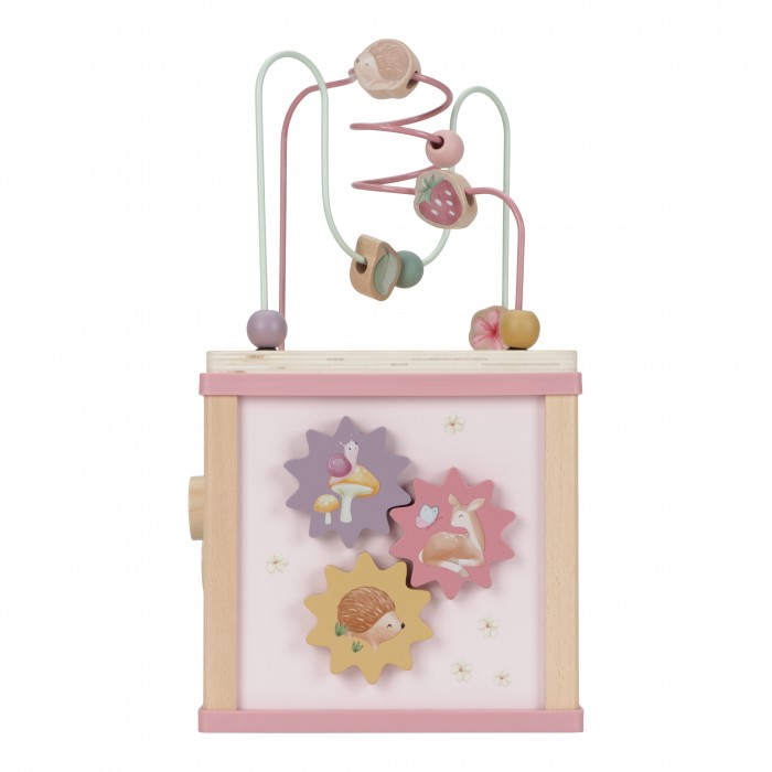 Jucarie din lemn FSC - Cub cu Activitati - Fairy Garden - Little Dutch