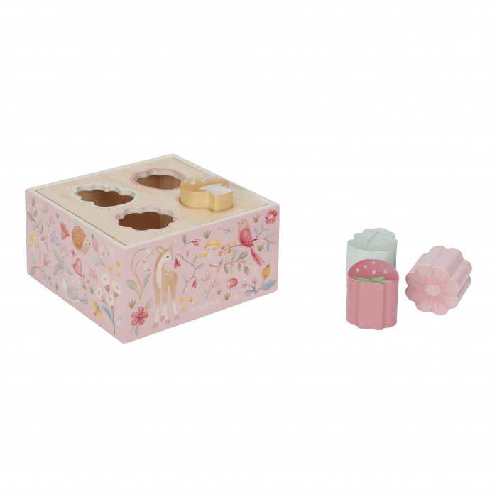 Jucarie din lemn FSC sortator forme - Roz - Fairy Garden - Little Dutch