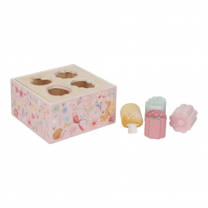 Jucarie din lemn FSC sortator forme - Roz - Fairy Garden - Little Dutch