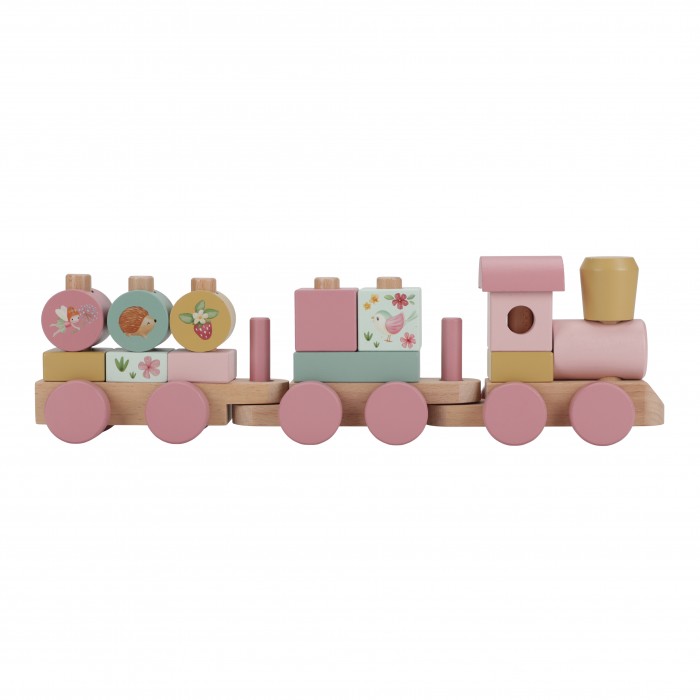 Trenulet din lemn FSC pentru stivuire - Fairy Garden - Little Dutch