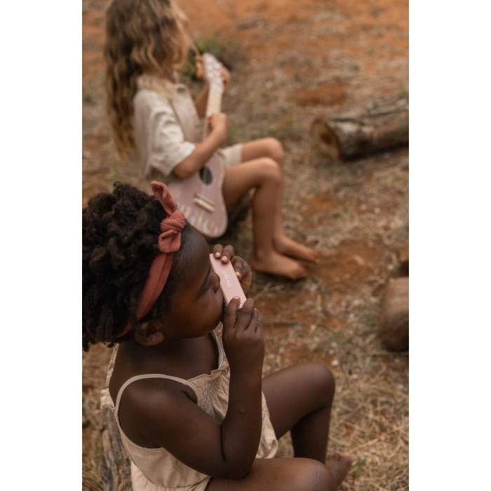 Chitara din lemn FSC - Pink - Safari Friends - Little Dutch