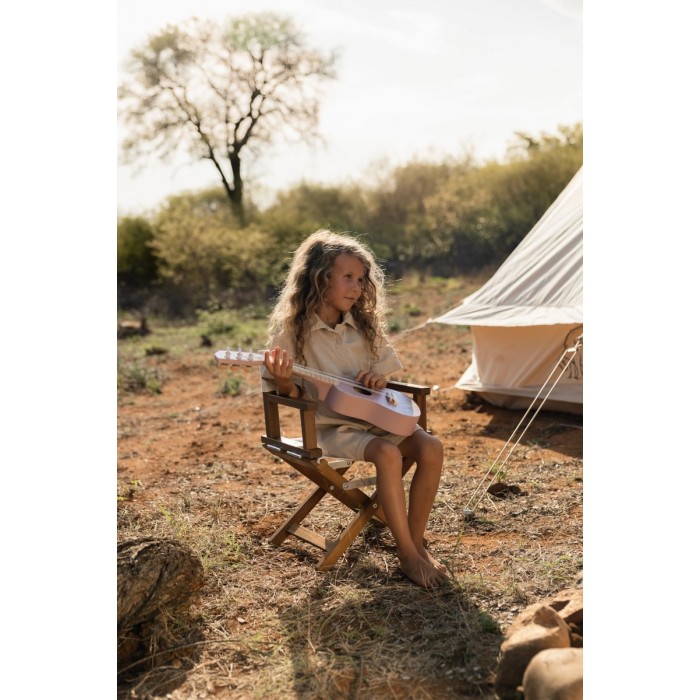 Chitara din lemn FSC - Pink - Safari Friends - Little Dutch