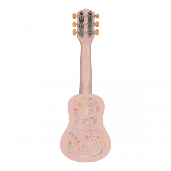 Chitara din lemn FSC - Pink - Safari Friends - Little Dutch