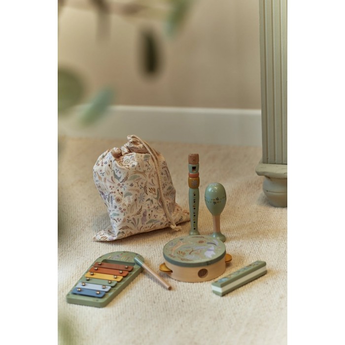 Set de instrumente muzicale din lemn FSC - Green - Safari Friends - Little Dutch