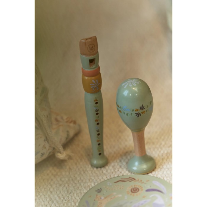 Set de instrumente muzicale din lemn FSC - Green - Safari Friends - Little Dutch