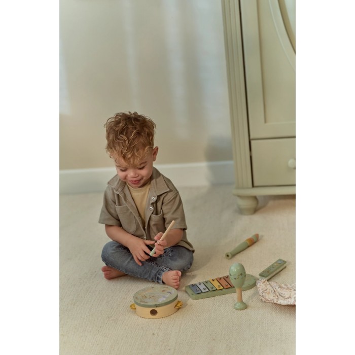 Set de instrumente muzicale din lemn FSC - Green - Safari Friends - Little Dutch