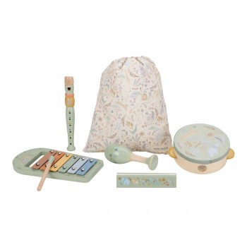 Set de instrumente muzicale din lemn FSC - Green - Safari Friends - Little Dutch