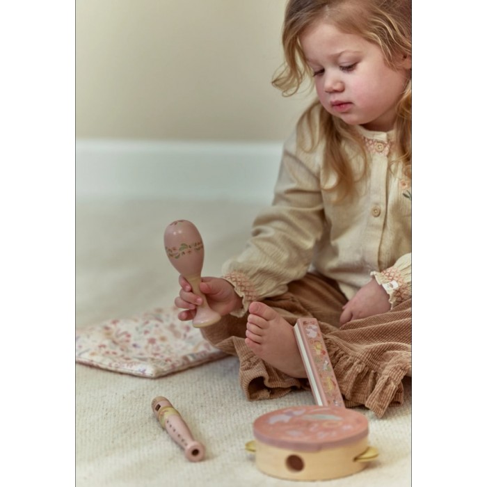 Set de instrumente muzicale din lemn FSC - Pink - Safari Friends - Little Dutch