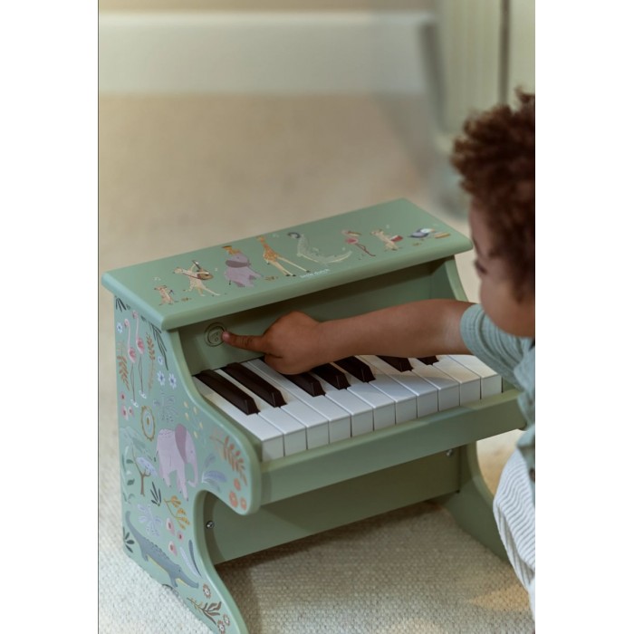 Pianina din lemn FSC - Green - Safari Friends - Little Dutch