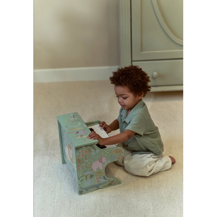 Pianina din lemn FSC - Green - Safari Friends - Little Dutch