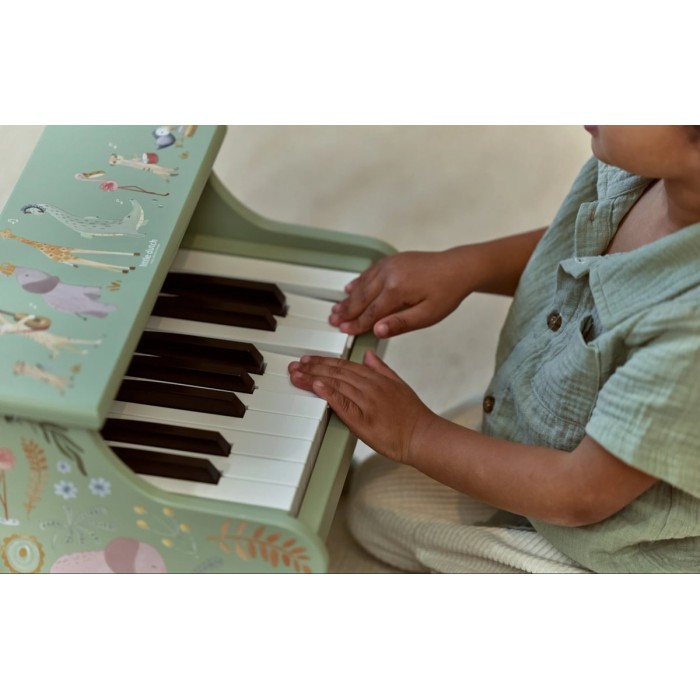 Pianina din lemn FSC - Green - Safari Friends - Little Dutch