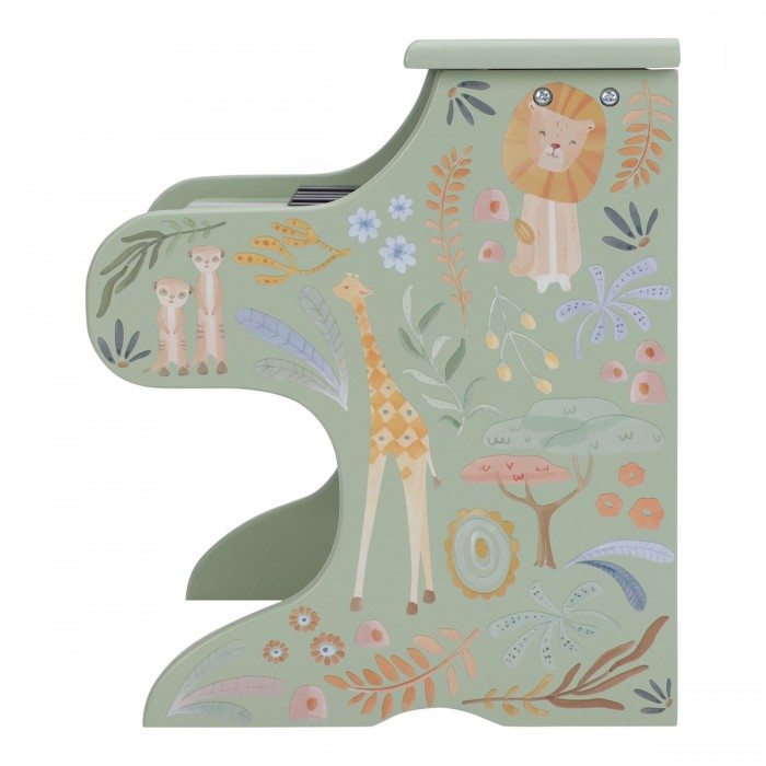Pianina din lemn FSC - Green - Safari Friends - Little Dutch