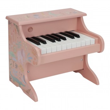 Pianina din lemn FSC - Pink - Safari Friends - Little Dutch
