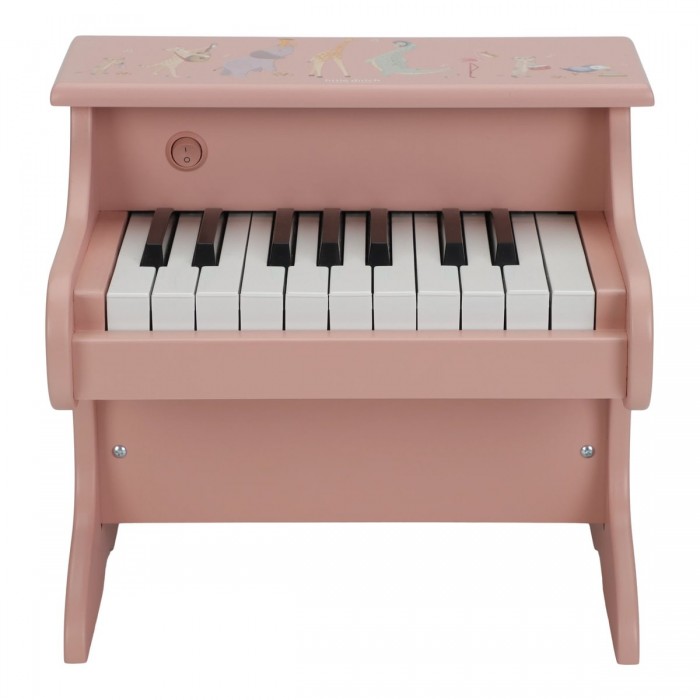 Pianina din lemn FSC - Pink - Safari Friends - Little Dutch