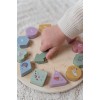 Puzzle 3D din lemn cu ceas - Little Farm - Little Dutch