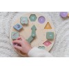 Puzzle 3D din lemn cu ceas - Little Farm - Little Dutch