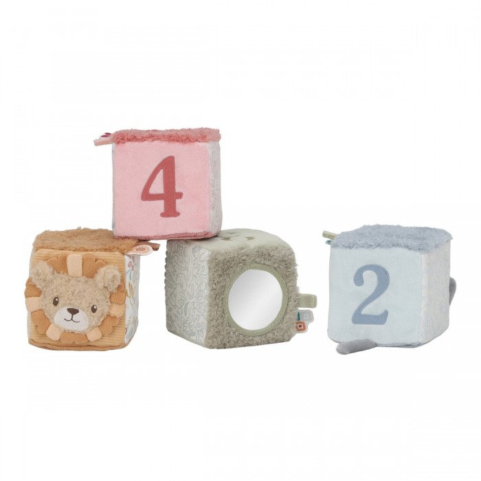 Set de 4 cuburi senzoriale pentru bebelusi - Safari Friends - Little Dutch
