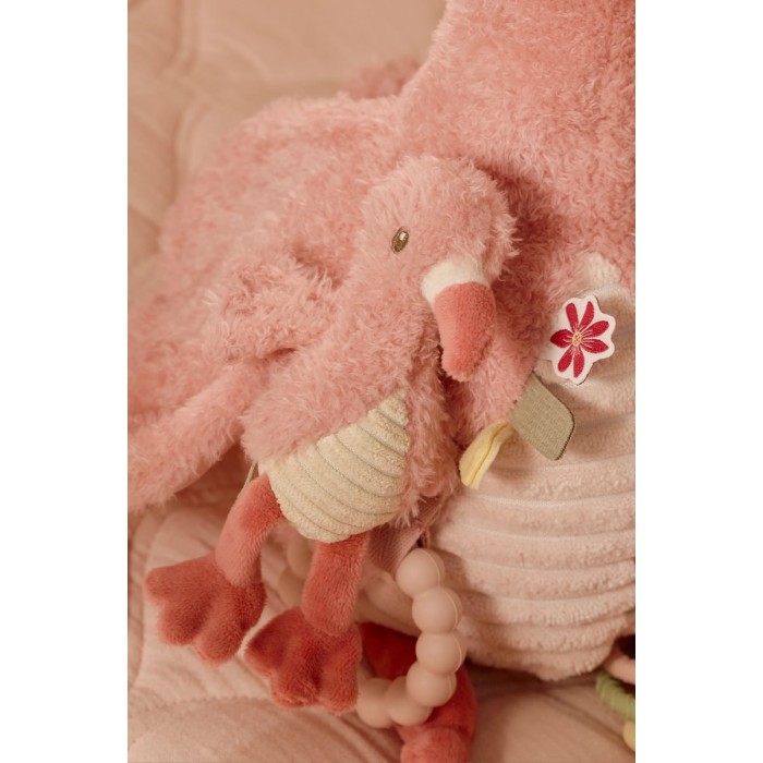 Jucarie senzoriala pentru bebelusi - Flamingo - Safari Friends - Little Dutch