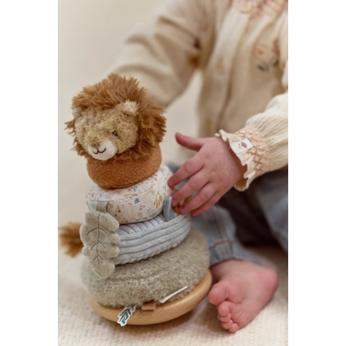 Jucarie din lemn FSC si textil pentru stivuire - Safari Friends - Little Dutch