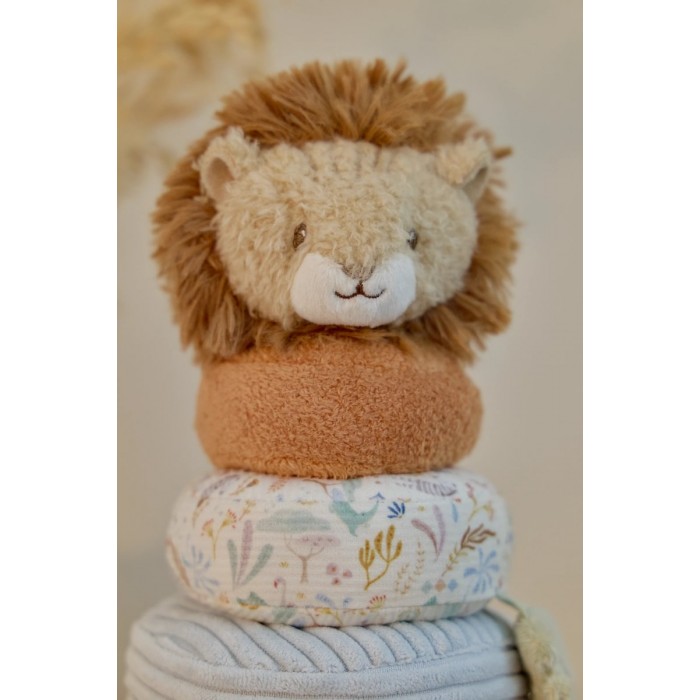 Jucarie din lemn FSC si textil pentru stivuire - Safari Friends - Little Dutch