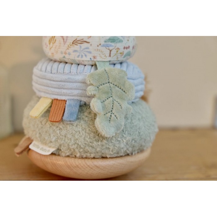 Jucarie din lemn FSC si textil pentru stivuire - Safari Friends - Little Dutch