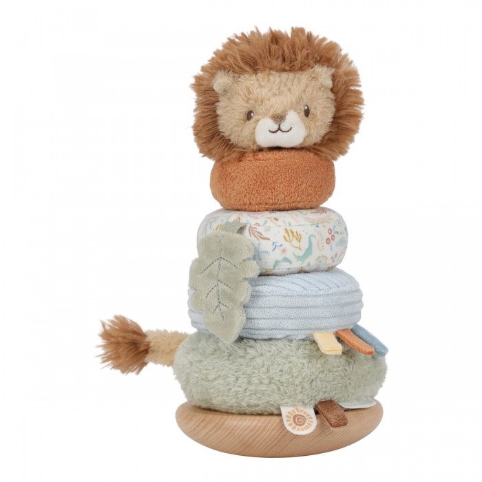 Jucarie din lemn FSC si textil pentru stivuire - Safari Friends - Little Dutch