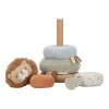 Jucarie din lemn FSC si textil pentru stivuire - Safari Friends - Little Dutch