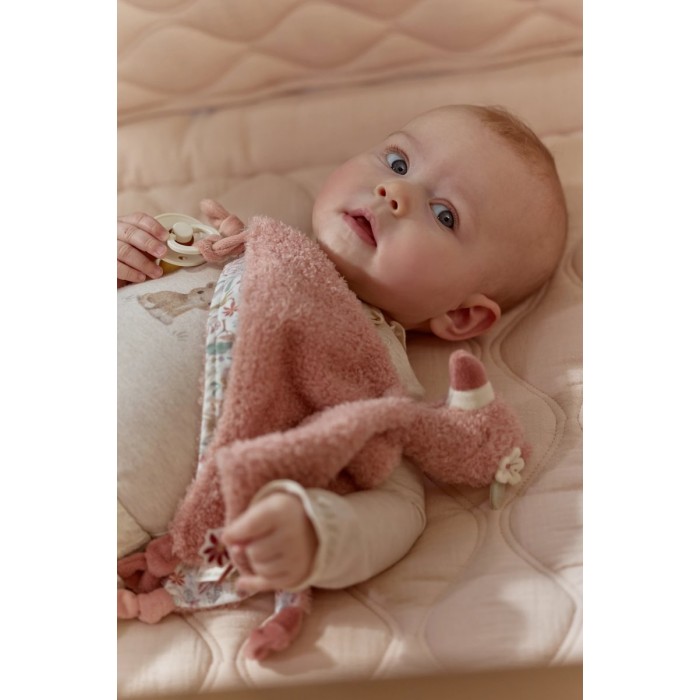 Jucarie paturica pentru bebelusi - Flamingo - Safari Friends - Little Dutch
