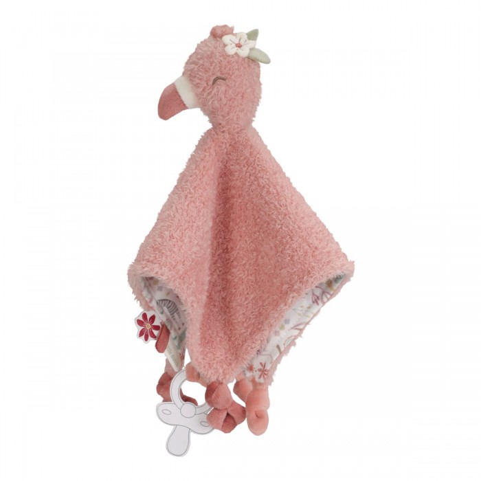 Jucarie paturica pentru bebelusi - Flamingo - Safari Friends - Little Dutch