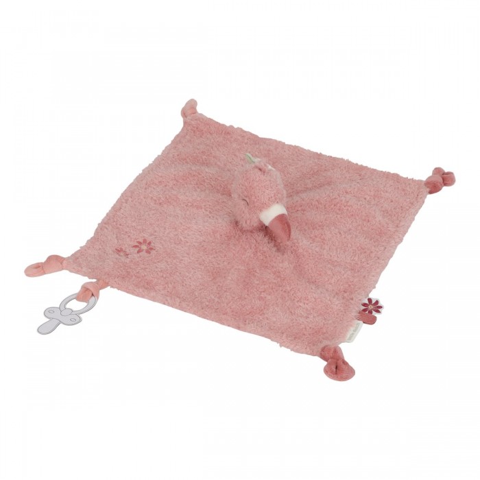 Jucarie paturica pentru bebelusi - Flamingo - Safari Friends - Little Dutch