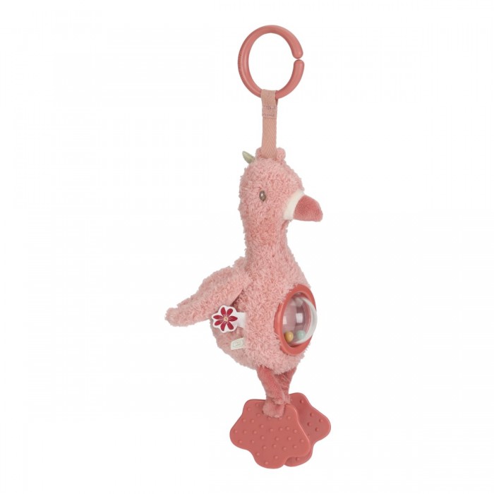 Jucarie senzoriala cu inel - Flamingo - Safari Friends - Little Dutch