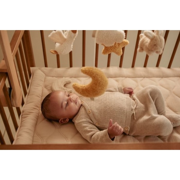 Carusel muzical cu brat din lemn - Newborn Naturals - Little Dutch