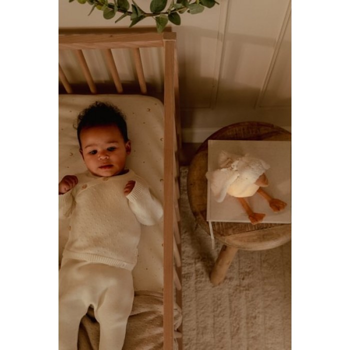 Jucarie din plus cu sunete albe si lumina de veghe - Goose - Newborn Naturals - Little Dutch