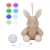 Jucarie din plus cu sunete albe si lumina de veche - Bunny -  Newborn Naturals - Little Dutch