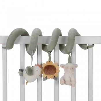 Spirala cu jucarii senzoriale pentru bebelusi - Little Farm - Little Dutch Spirala cu jucarii senzoriale pentru bebelusi - Little Farm - Little Dutch