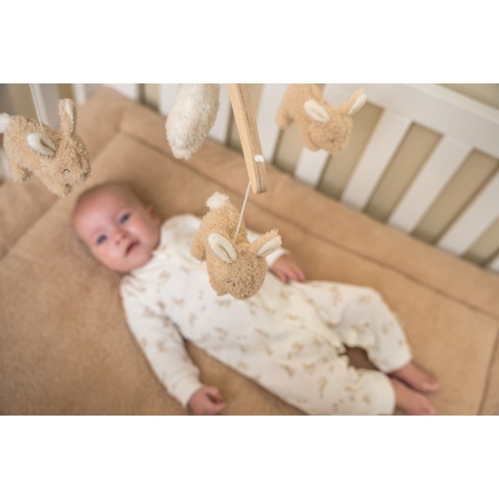 Carusel muzical cu brat din lemn - Colectia Baby Bunny - Little Dutch