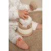 Jucarie din lemn FSC si textil pentru stivuire - Baby Bunny - Little Dutch