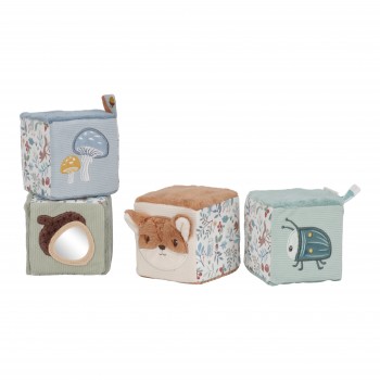 Set de 4 cuburi senzoriale pentru bebelusi - Forest Friends - Little Dutch