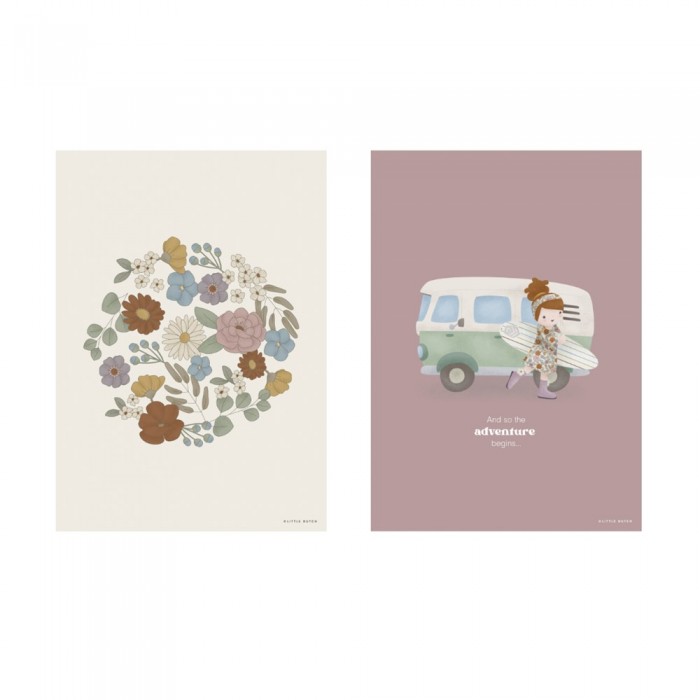 Poster A3 - Vintage Little Flowers - Little Dutch