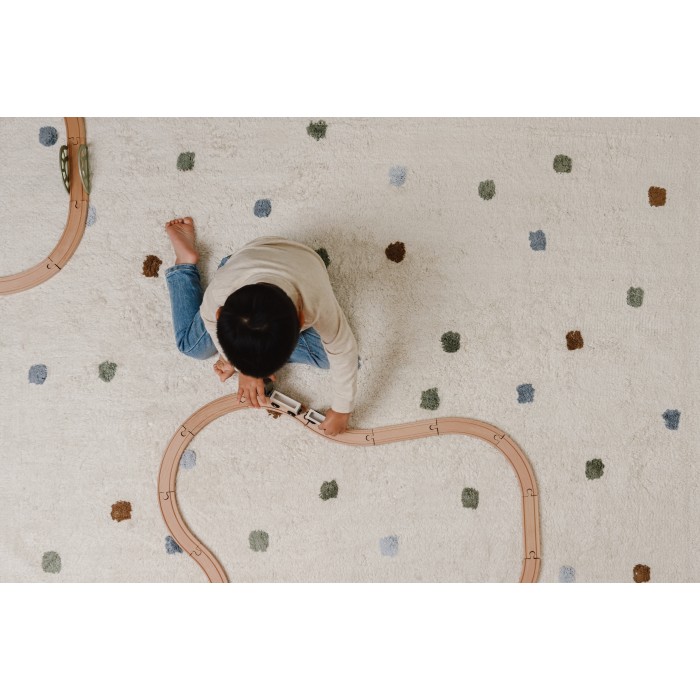 Covor - 170 x 120 cm - DOT - Blue - Little Dutch