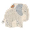 Covor tesut din bumbac organic pentru camera copilului - Elephant - Little Dutch