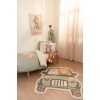 Covor tesut din bumbac organic pentru camera copilului - MASINA DE TEREN - 100 x 118 cm - Little Dutch