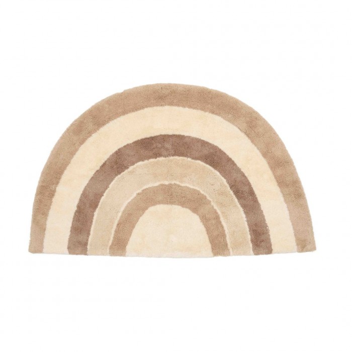 Covor din bumbac organic - 80 x 130 cm - Rainbow - Beige - Newborn Naturals  - Little Dutch