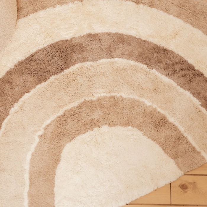 Covor din bumbac organic - 80 x 130 cm - Rainbow - Beige - Newborn Naturals  - Little Dutch