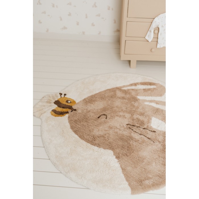 Covor - 110 cm - Iepuras cu albinuta - Little Dutch
