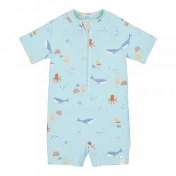 Costum de baie intreg cu maneca scurta - Ocean Friends - Little Dutch